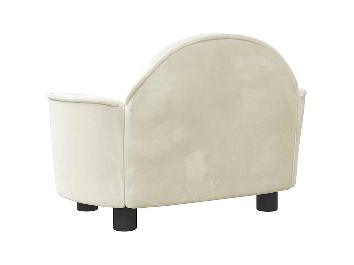 Cama para perros de terciopelo crema 66x40x45 cm
