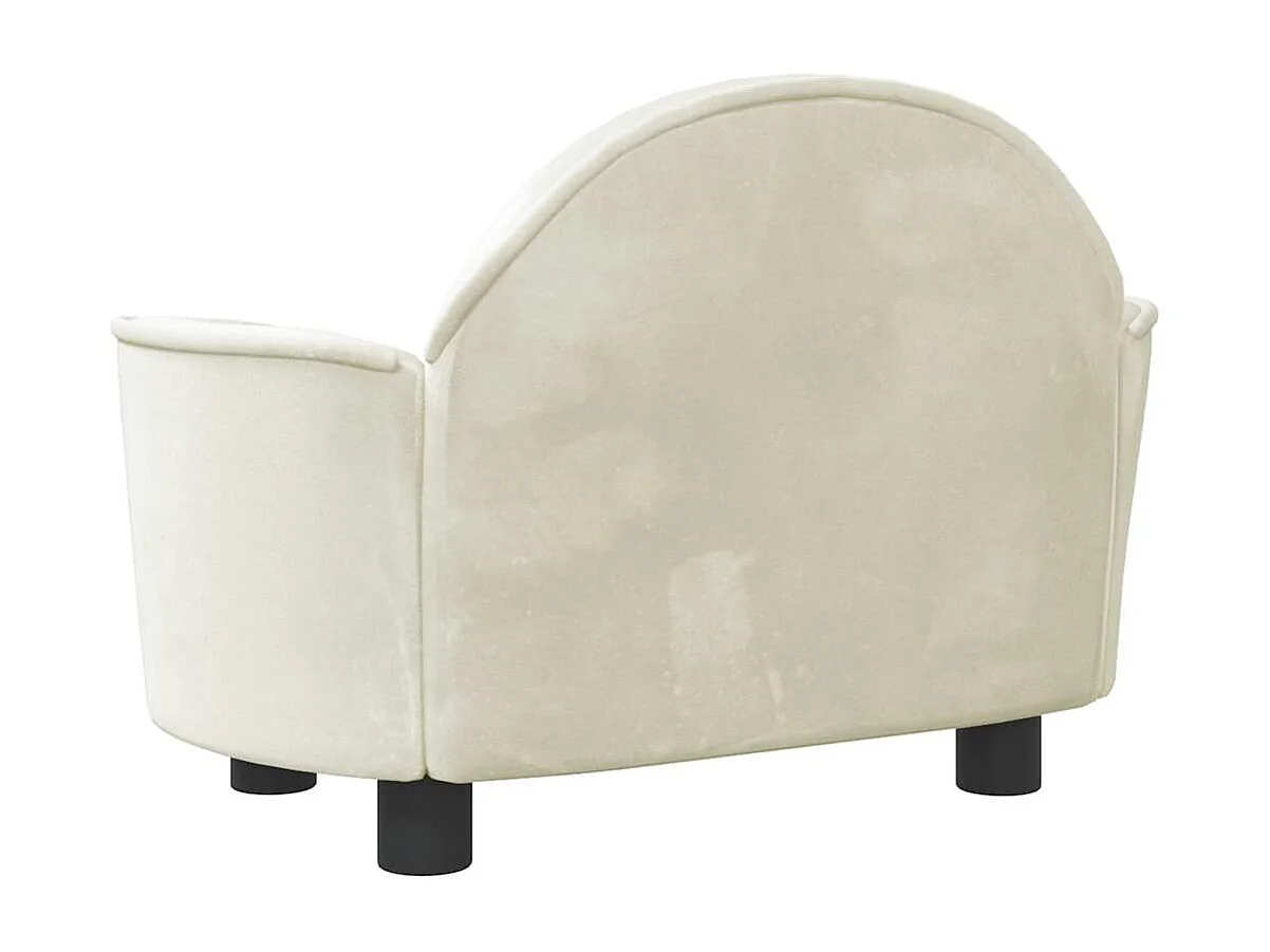 Cama para cães 66x40x45 cm veludo cor creme