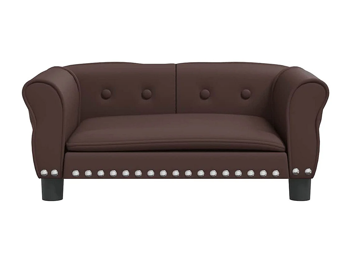 Lit pour chien marron 70x45x30 cm similicuir