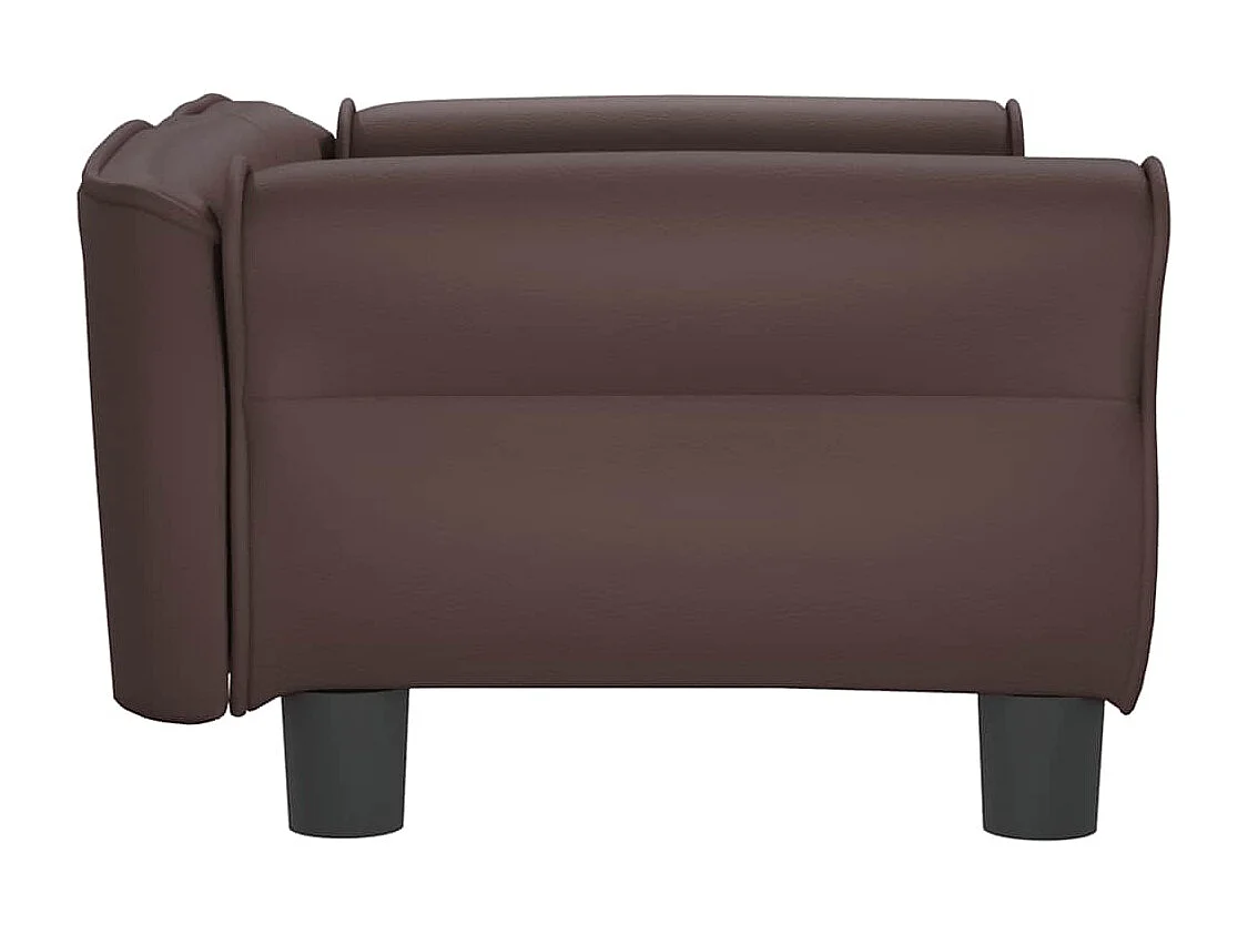 Lit pour chien marron 70x45x30 cm similicuir