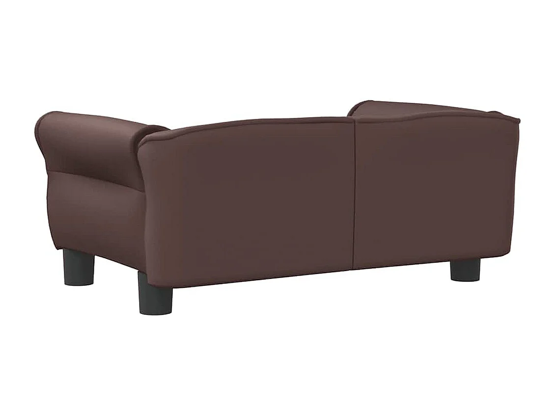 Lit pour chien marron 70x45x30 cm similicuir