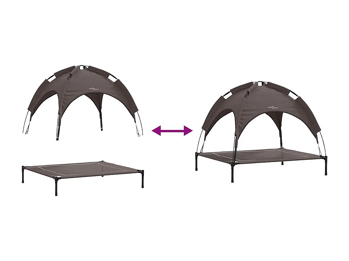 Lit pour Chien Marron l Acier