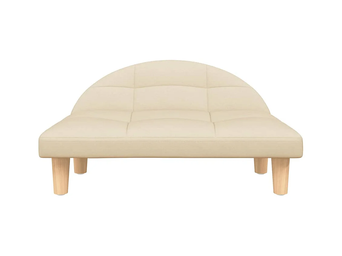 Cama para perros de tela crema 70x52x30 cm