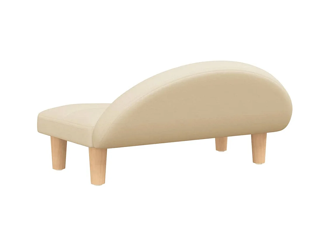 Cama para perros de tela crema 70x52x30 cm