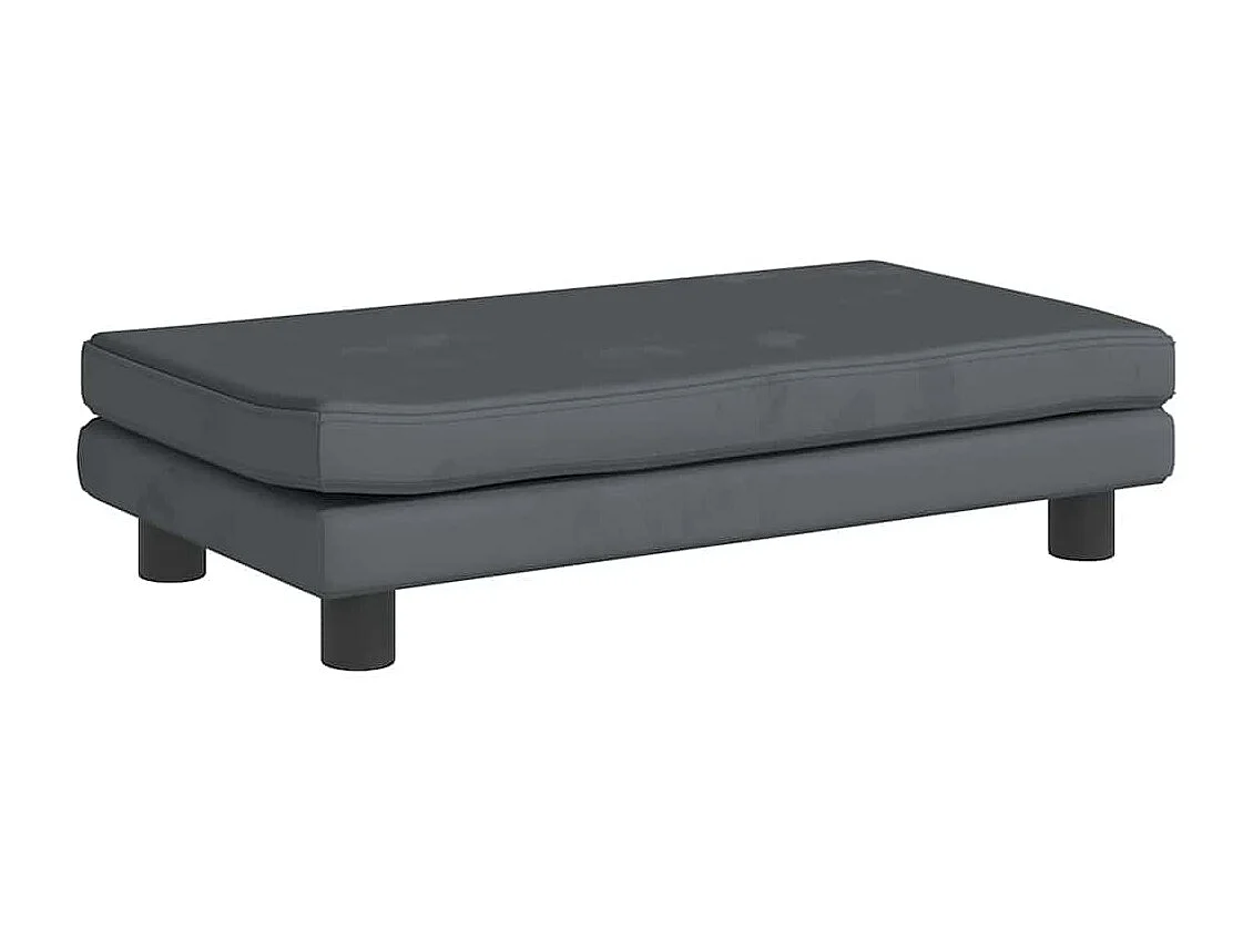 Cama para cães com extensão 100x50x30 cm veludo cinzento-escuro