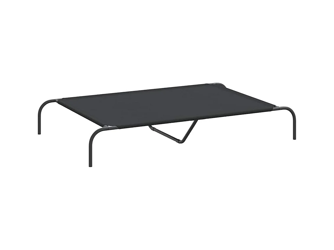Cama para cães elevada 130x80x20cm tecido oxford e aço preto