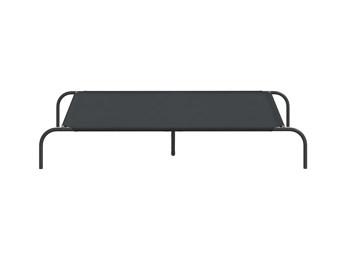 Cama para cães elevada 130x80x20cm tecido oxford e aço preto