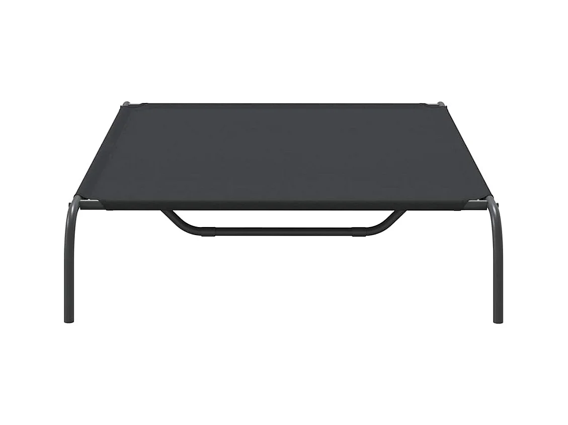 Cama para cães elevada 130x80x20cm tecido oxford e aço preto