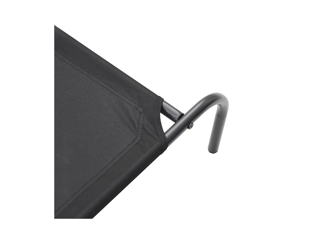 Cama para cães elevada 130x80x20cm tecido oxford e aço preto