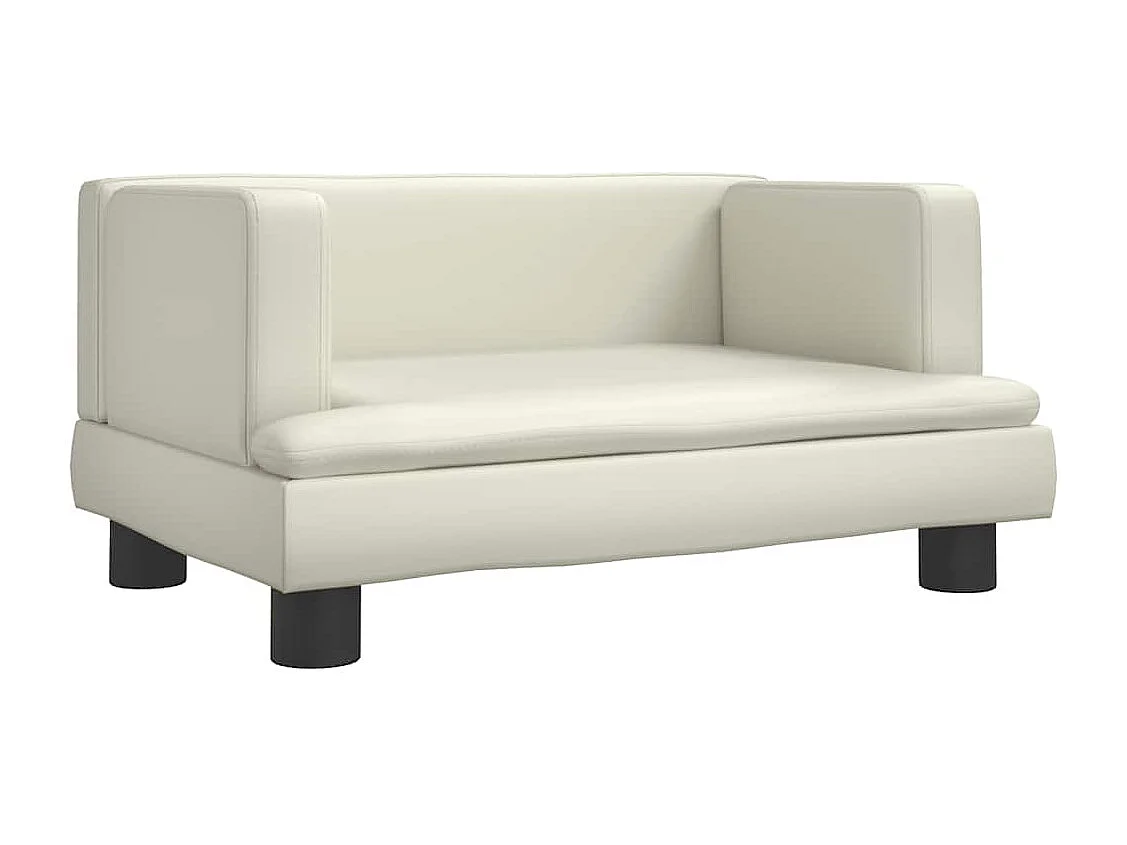 Lit pour chien crème 60x40x30 cm similicuir