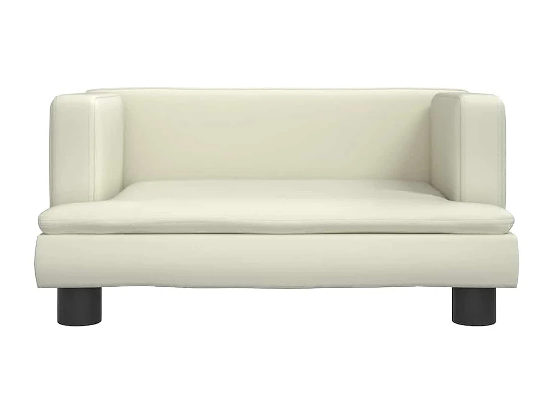 Lit pour chien crème 60x40x30 cm similicuir