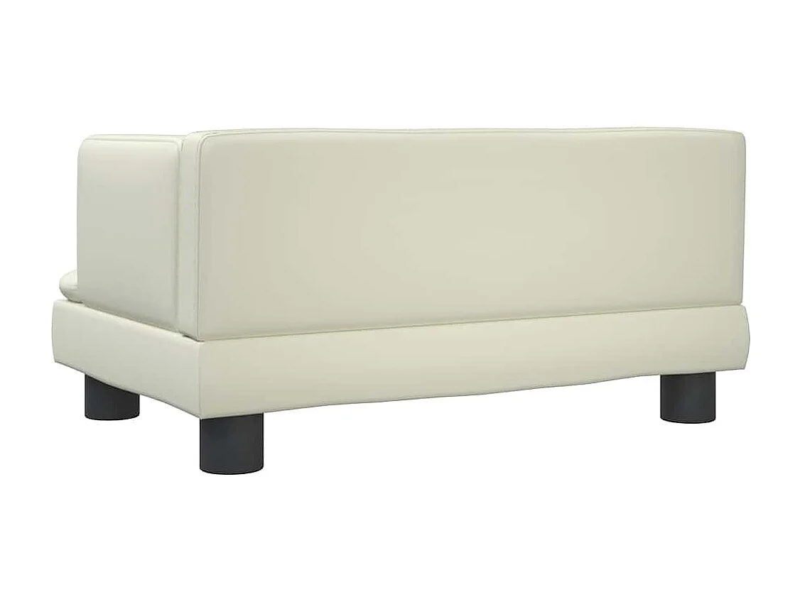 Lit pour chien crème 60x40x30 cm similicuir