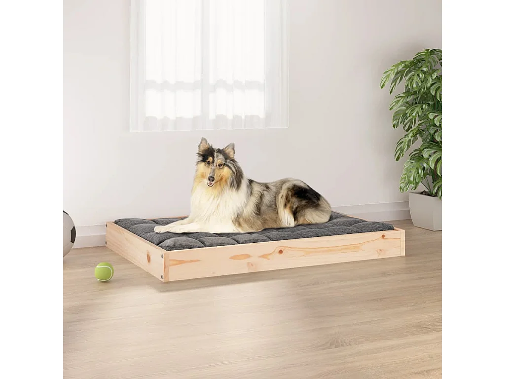 Lit pour chien 91,5x64x9 cm Bois de pin solide