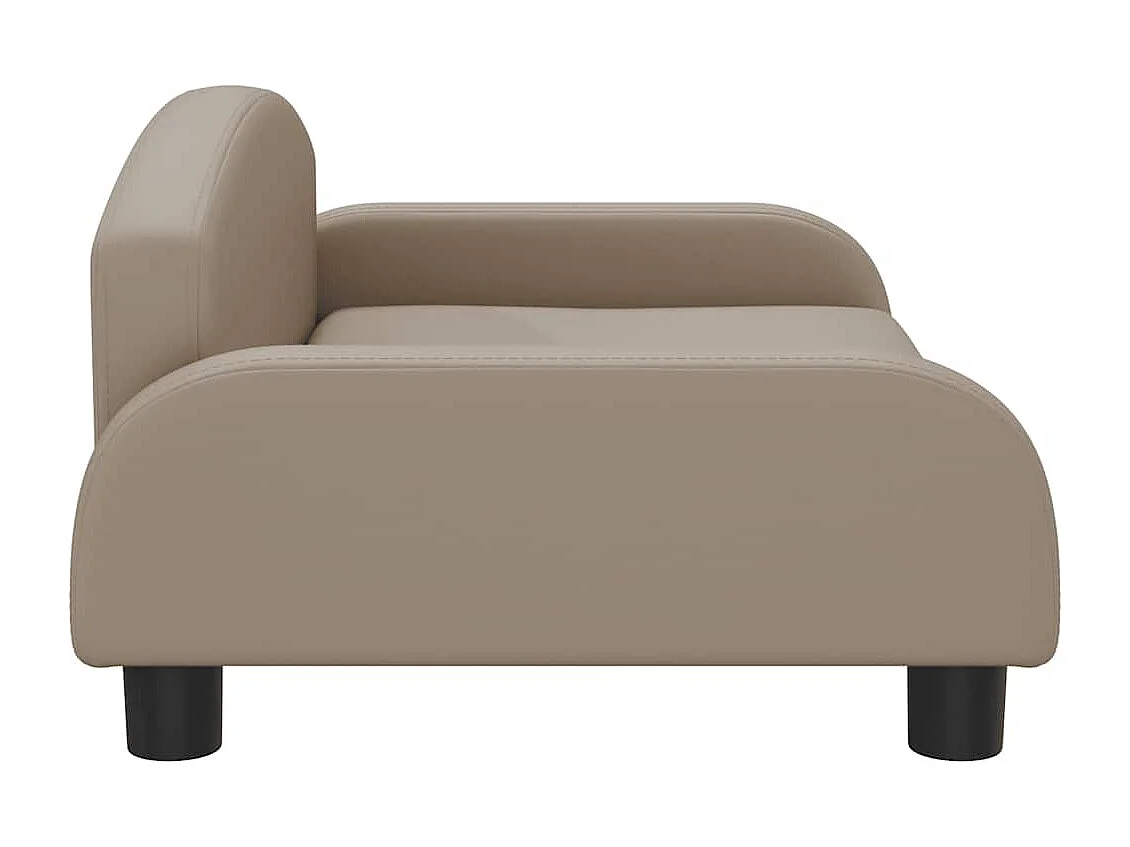 Lit pour chien cappuccino 70x45x30 cm similicuir