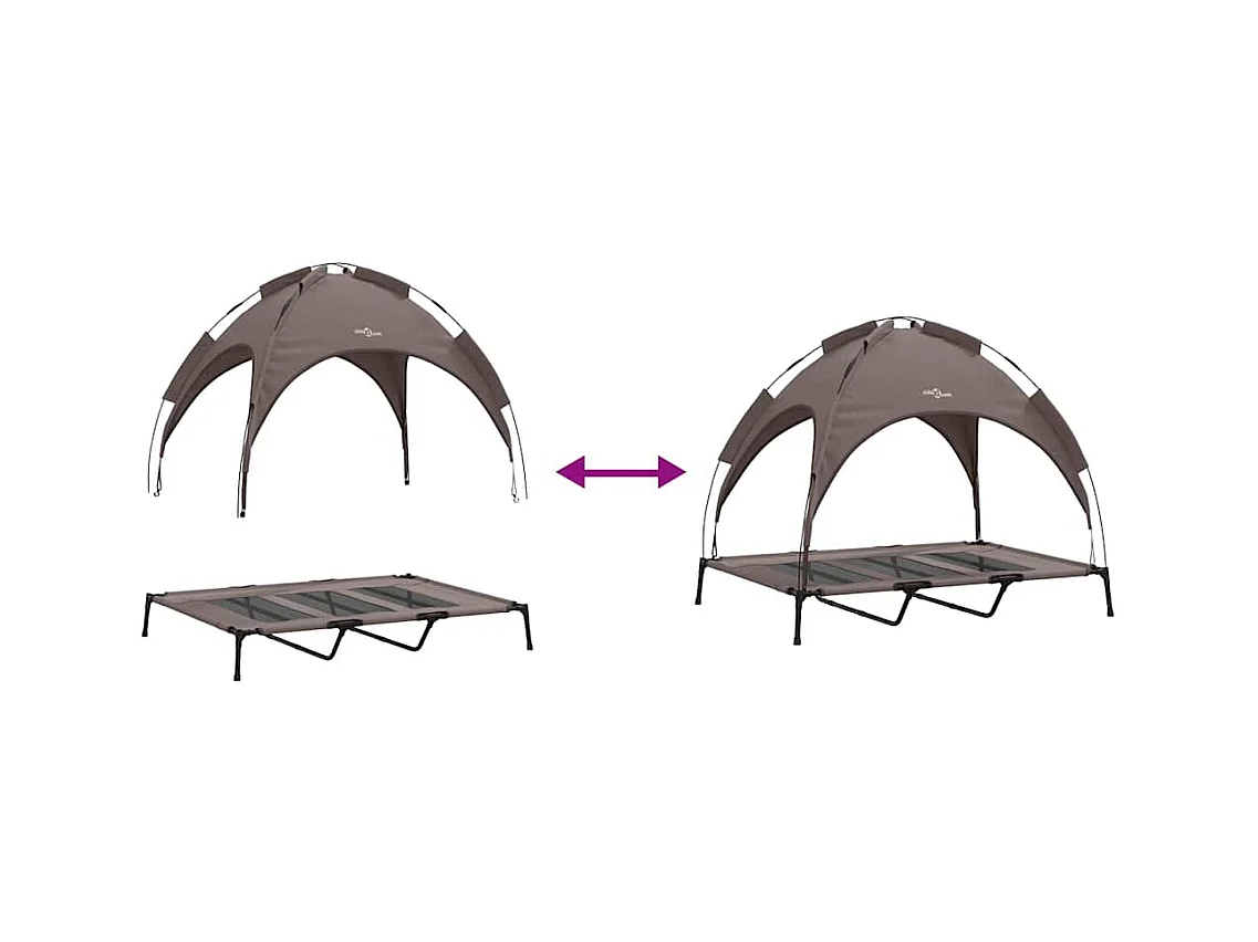 Cama para perro Marrón xl Acero