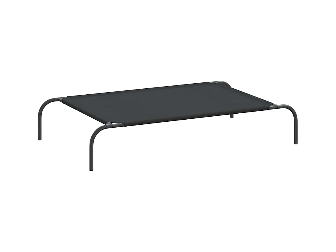 Cama para cães elevada 110x65x20 cm tecido oxford e aço preto