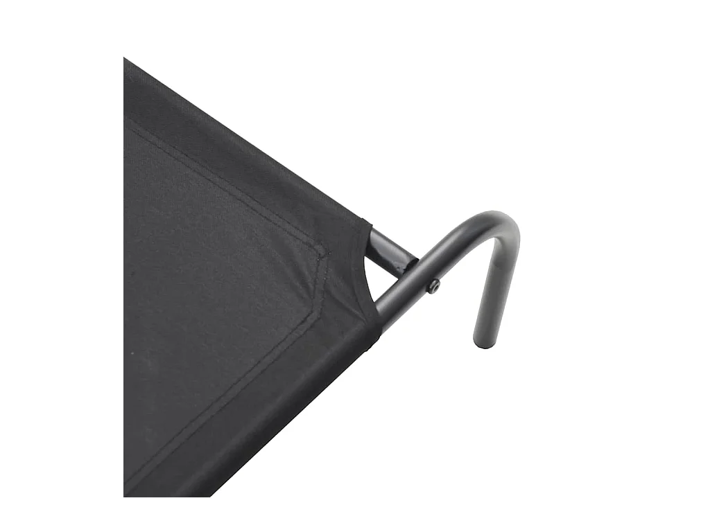 Cama para cães elevada 110x65x20 cm tecido oxford e aço preto