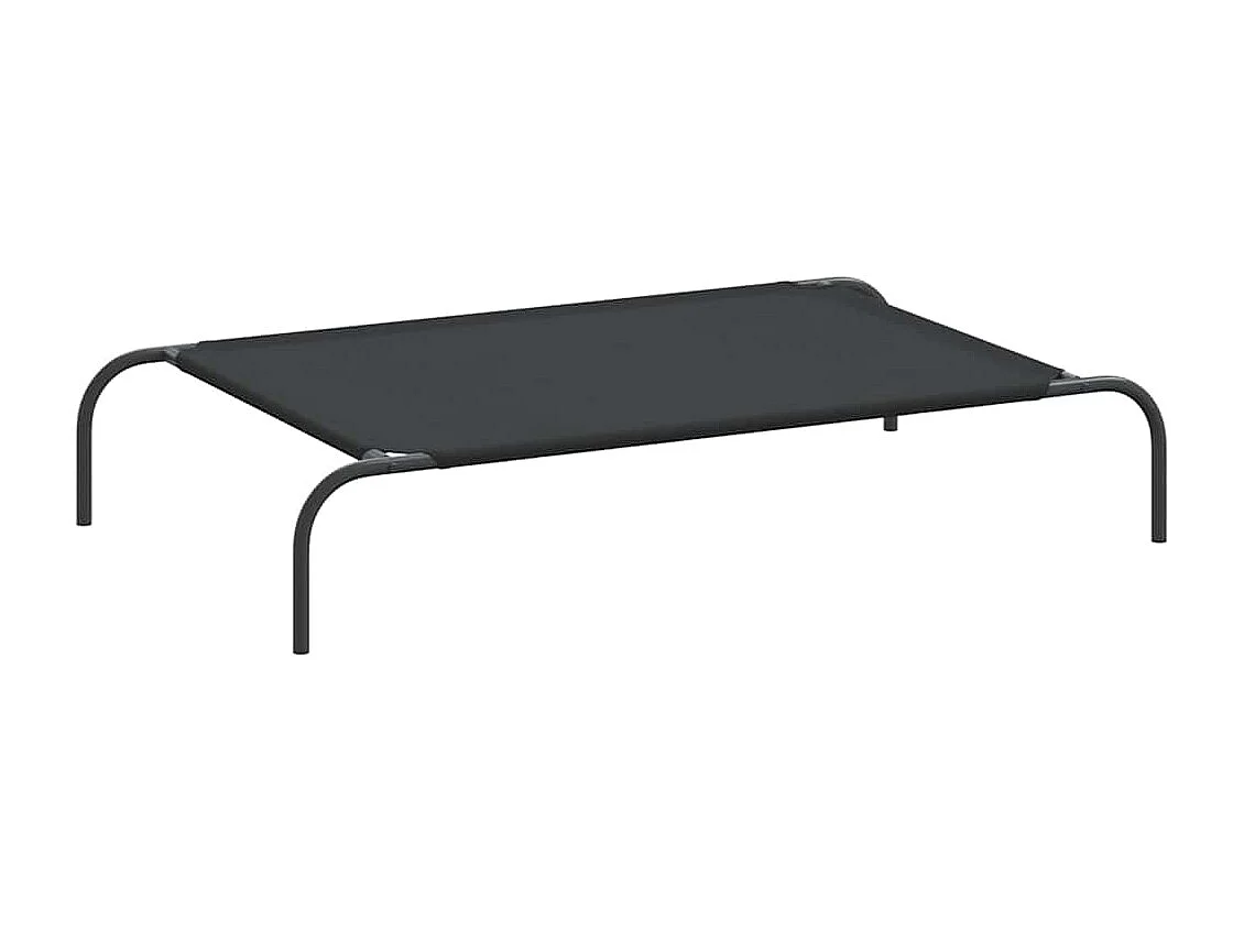 Cama para cães elevada 110x65x20 cm tecido oxford e aço preto