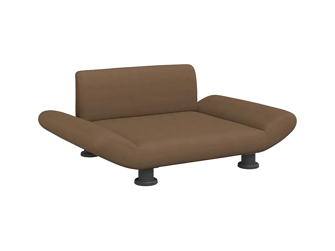 Lit pour chien marron 70x45x28 cm tissu