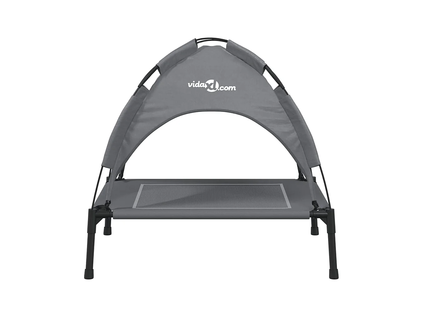 Lit pour chien avec auvent anthracite tissu Oxford et acier