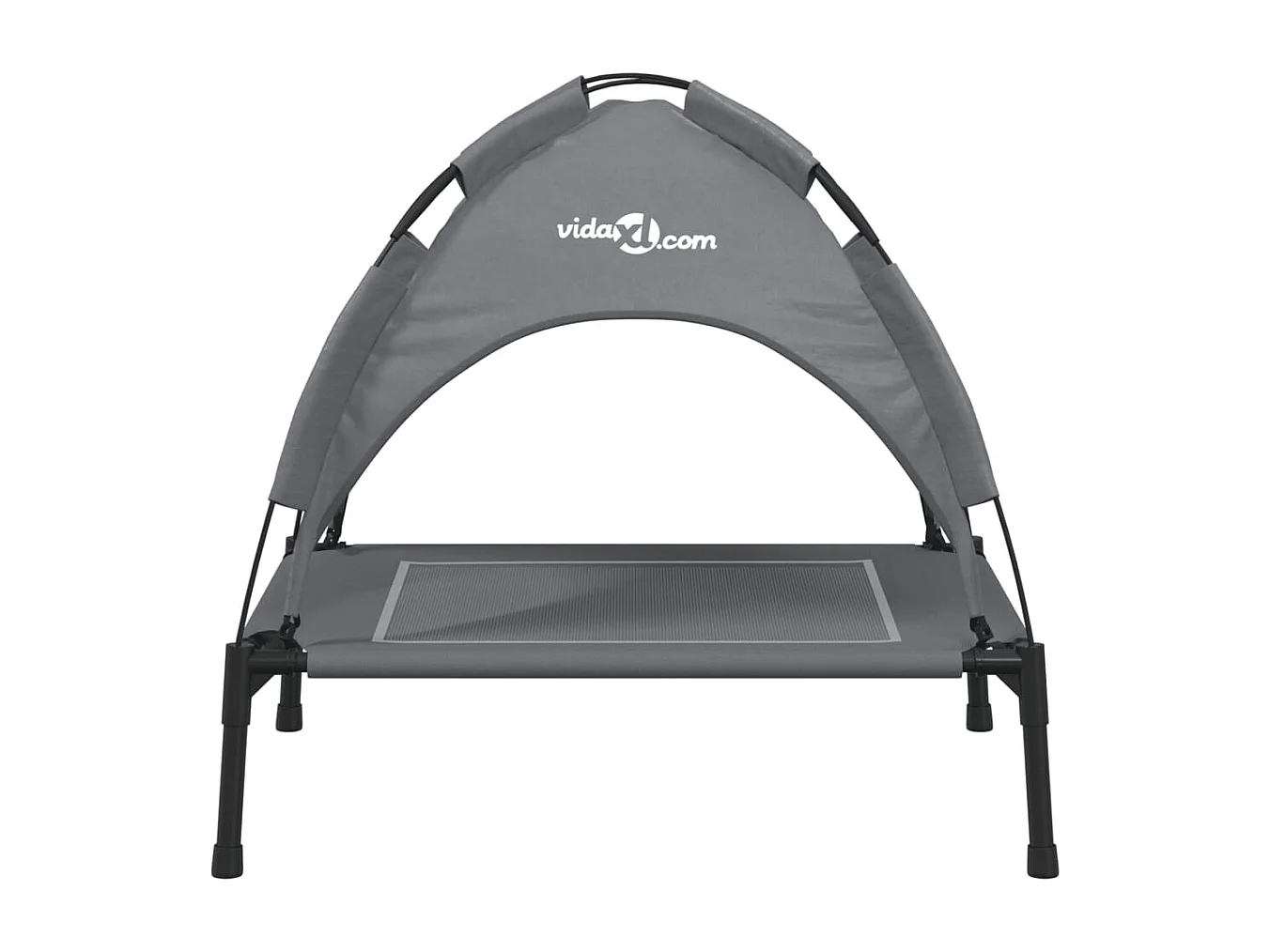 Lit pour chien avec auvent anthracite tissu Oxford et acier