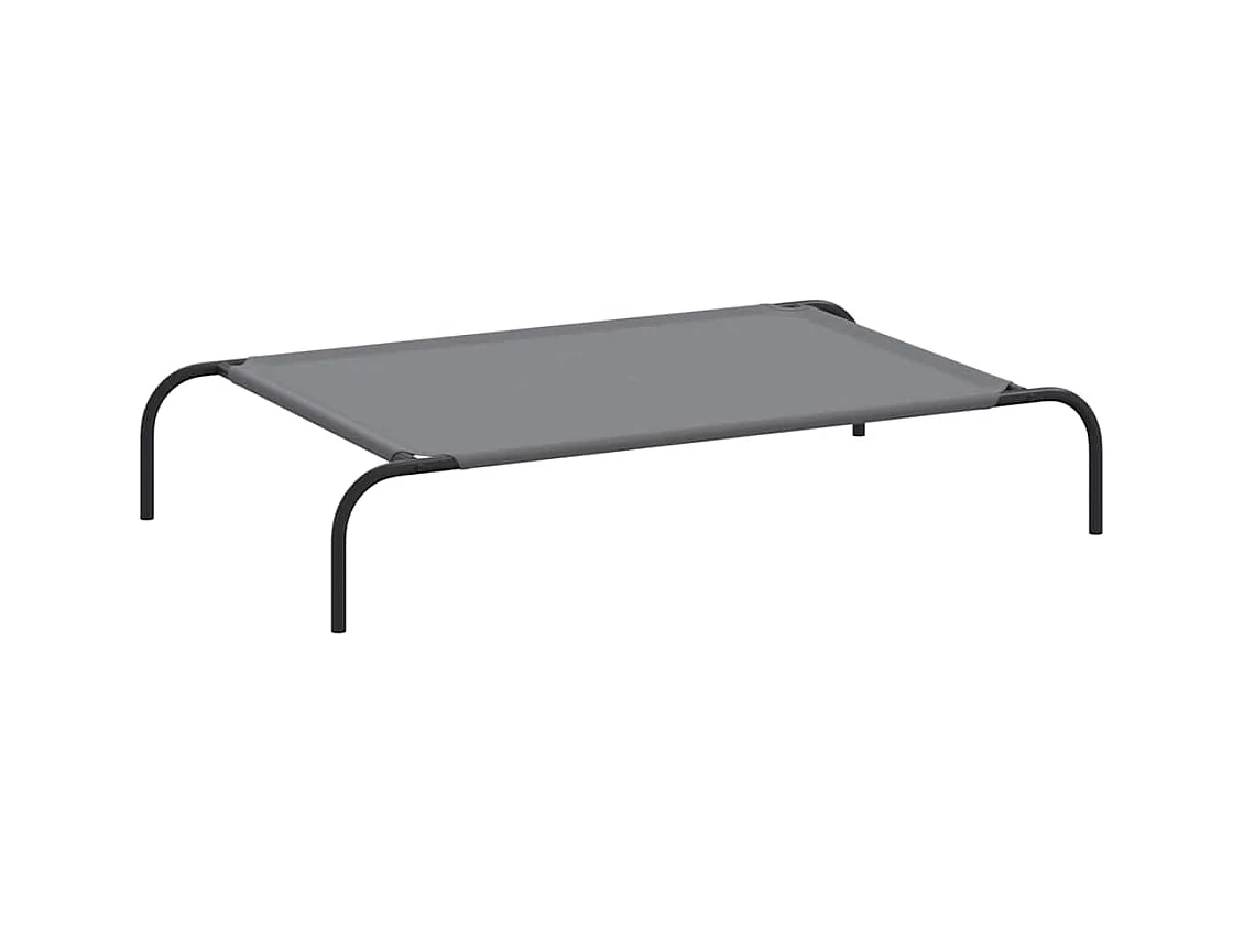 Cama para cães elevada 110x65x20cm tecido oxford e aço cinzento