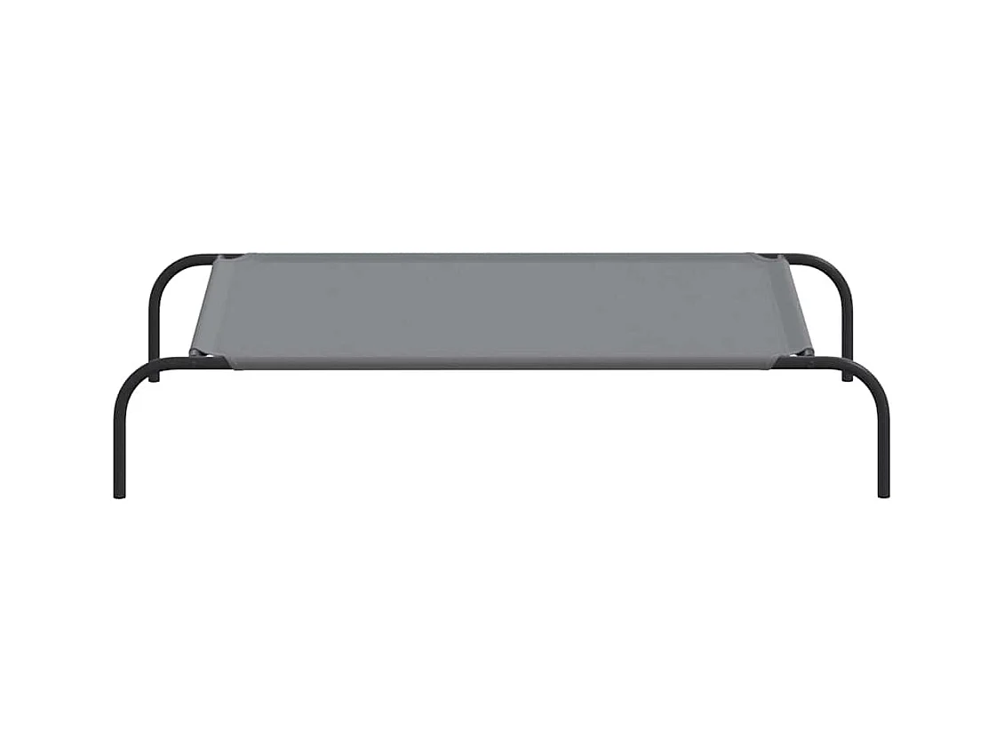 Cama para cães elevada 110x65x20cm tecido oxford e aço cinzento
