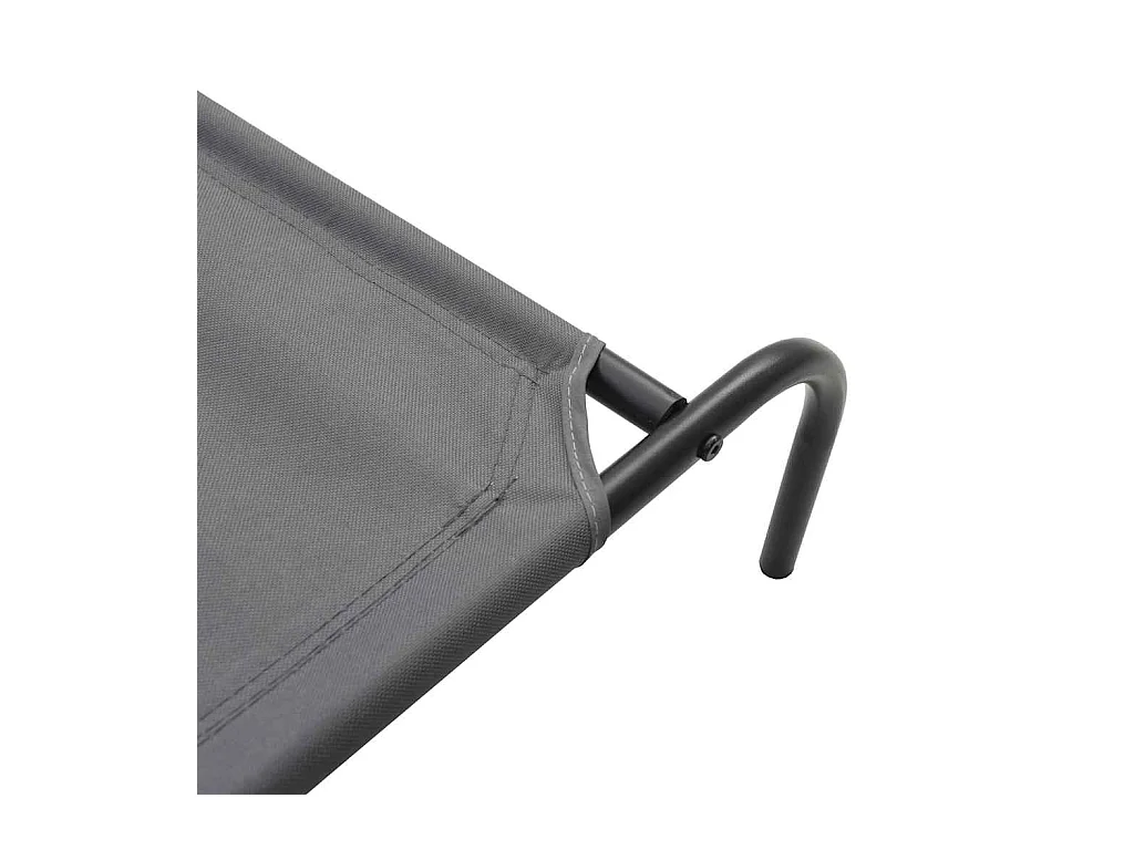 Cama para cães elevada 110x65x20cm tecido oxford e aço cinzento