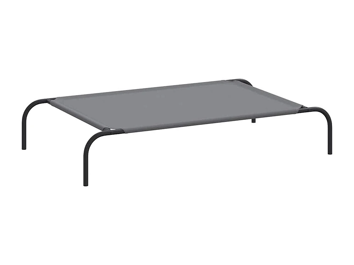 Cama para cães elevada 110x65x20cm tecido oxford e aço cinzento