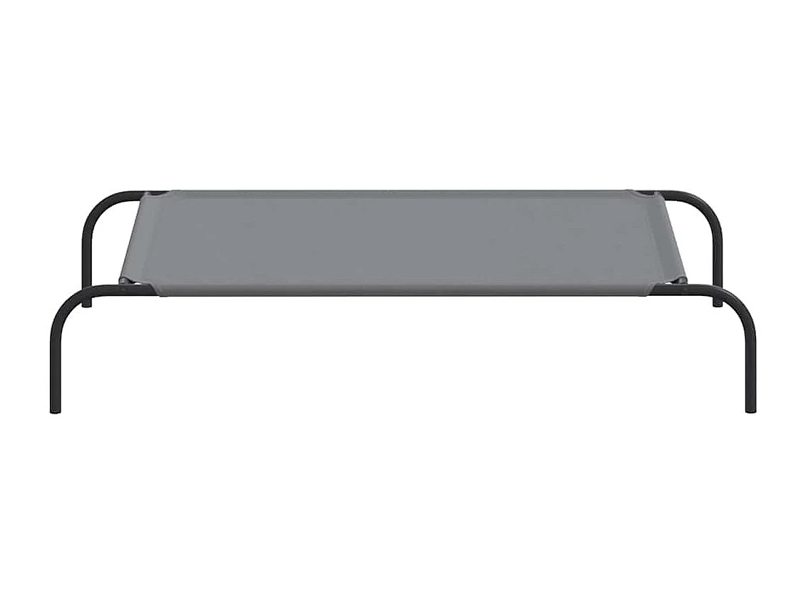Cama para cães elevada 110x65x20cm tecido oxford e aço cinzento