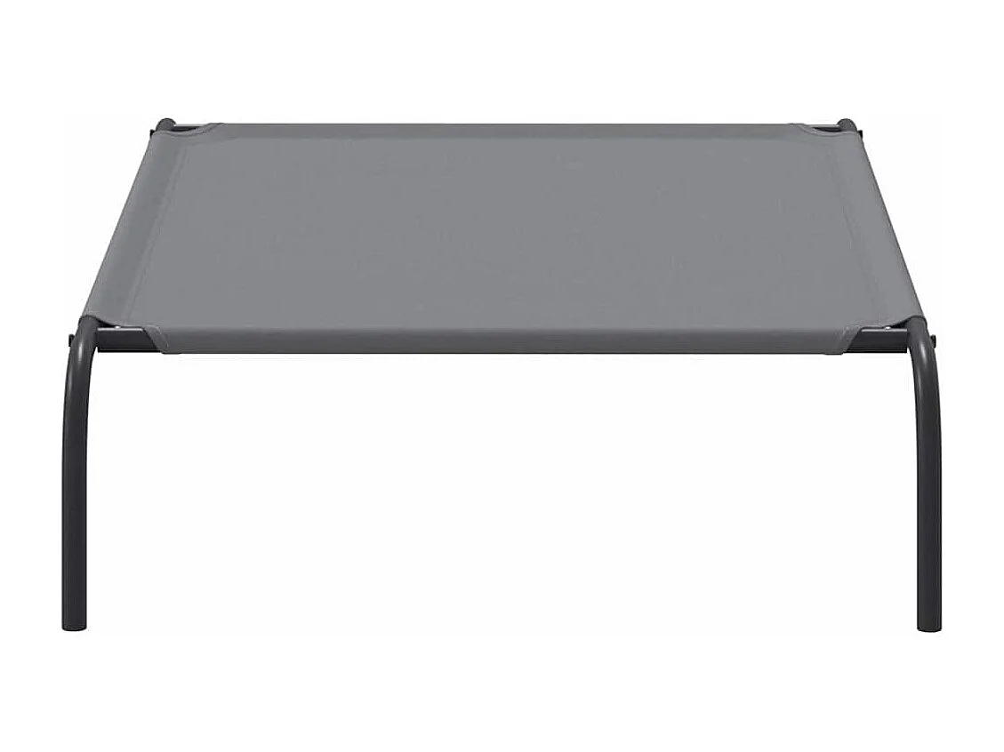 Cama para cães elevada 110x65x20cm tecido oxford e aço cinzento