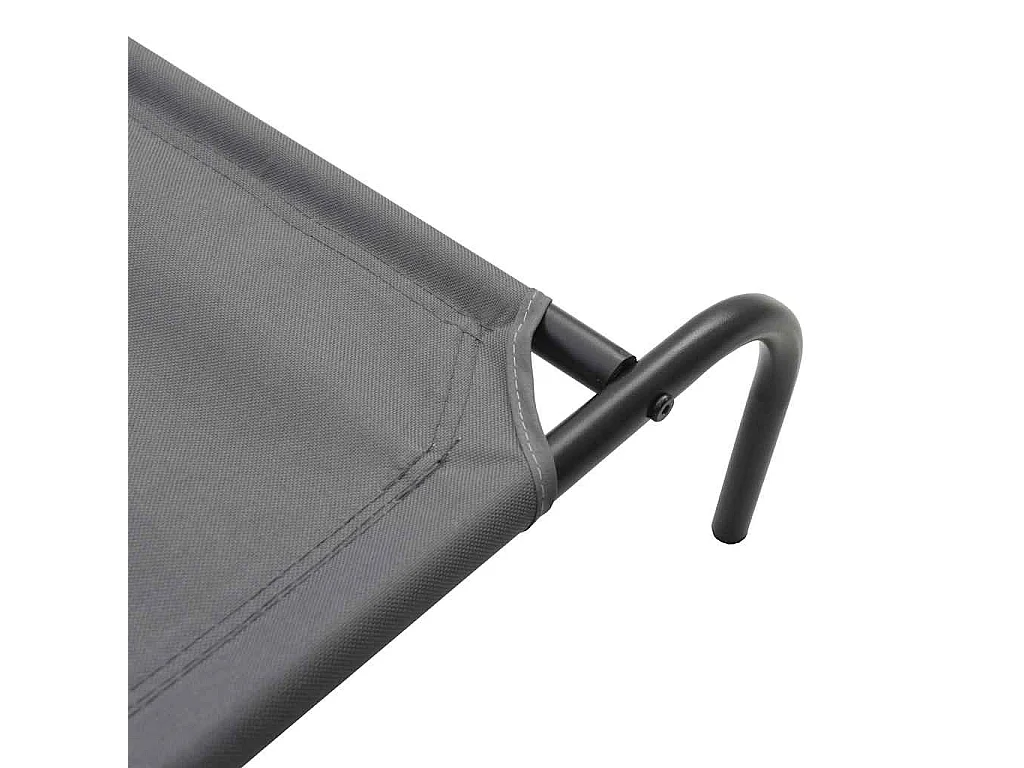 Cama para cães elevada 110x65x20cm tecido oxford e aço cinzento