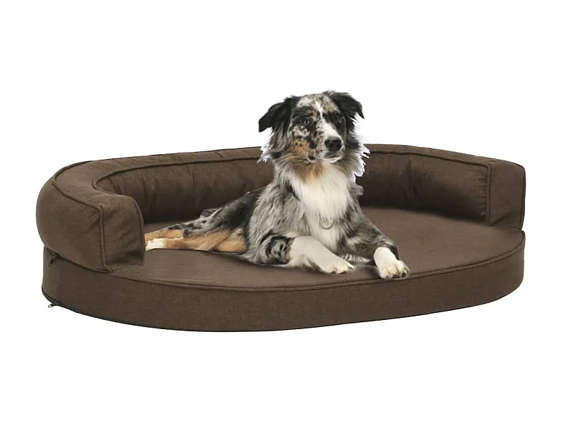 Matelas de lit ergonomique pour chien 75x53 cm Aspect de lin