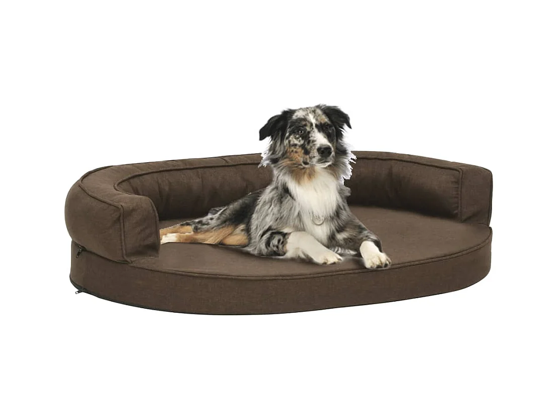 Matelas de lit ergonomique pour chien 75x53 cm Aspect de lin