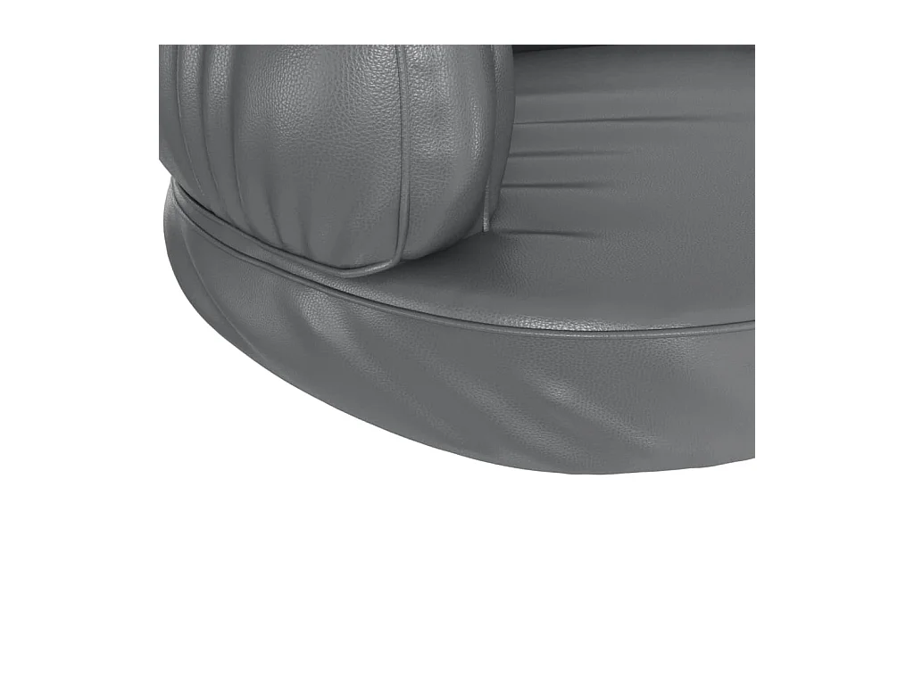 Cama para perros de espuma cuero sintético gris 75x53 cm
