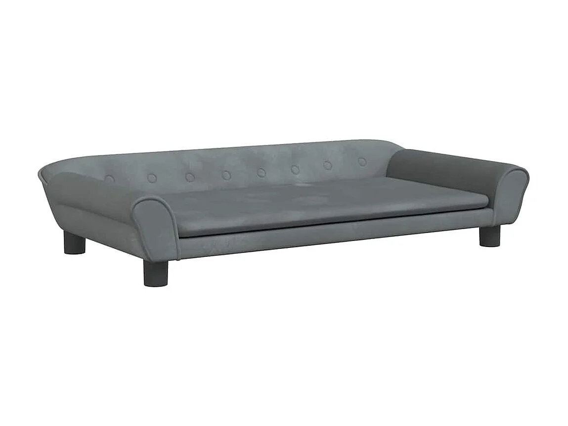 Hondenmand 100x50x21 cm fluweel donkergrijs