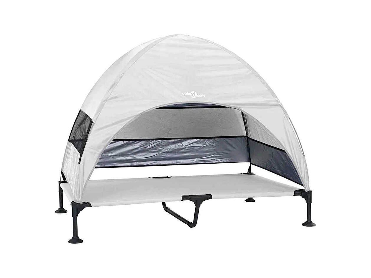 Cama Elevada para Perros Manual Gris plata 127 x 81 x 108 cm