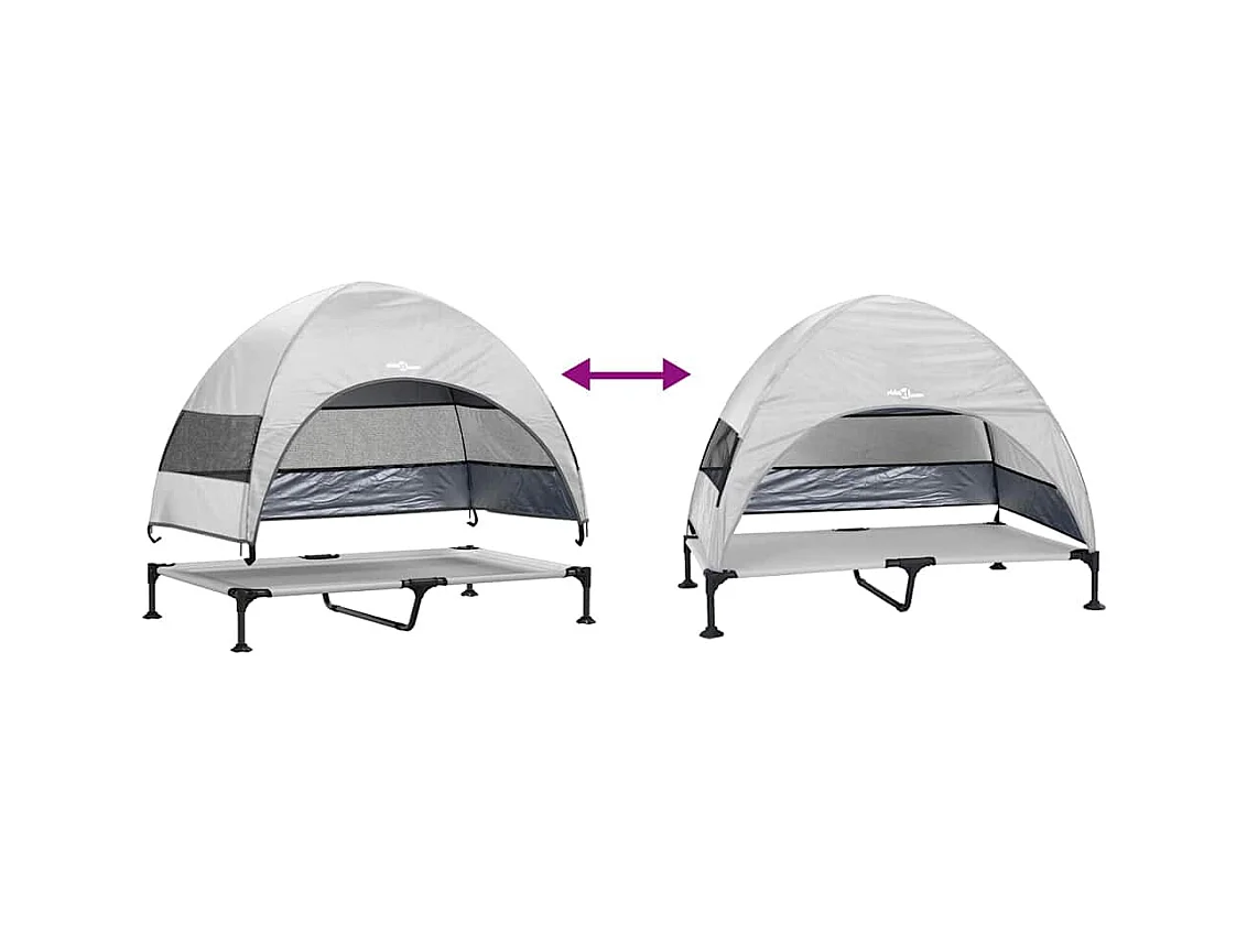 Cama Elevada para Perros Manual Gris plata 127 x 81 x 108 cm