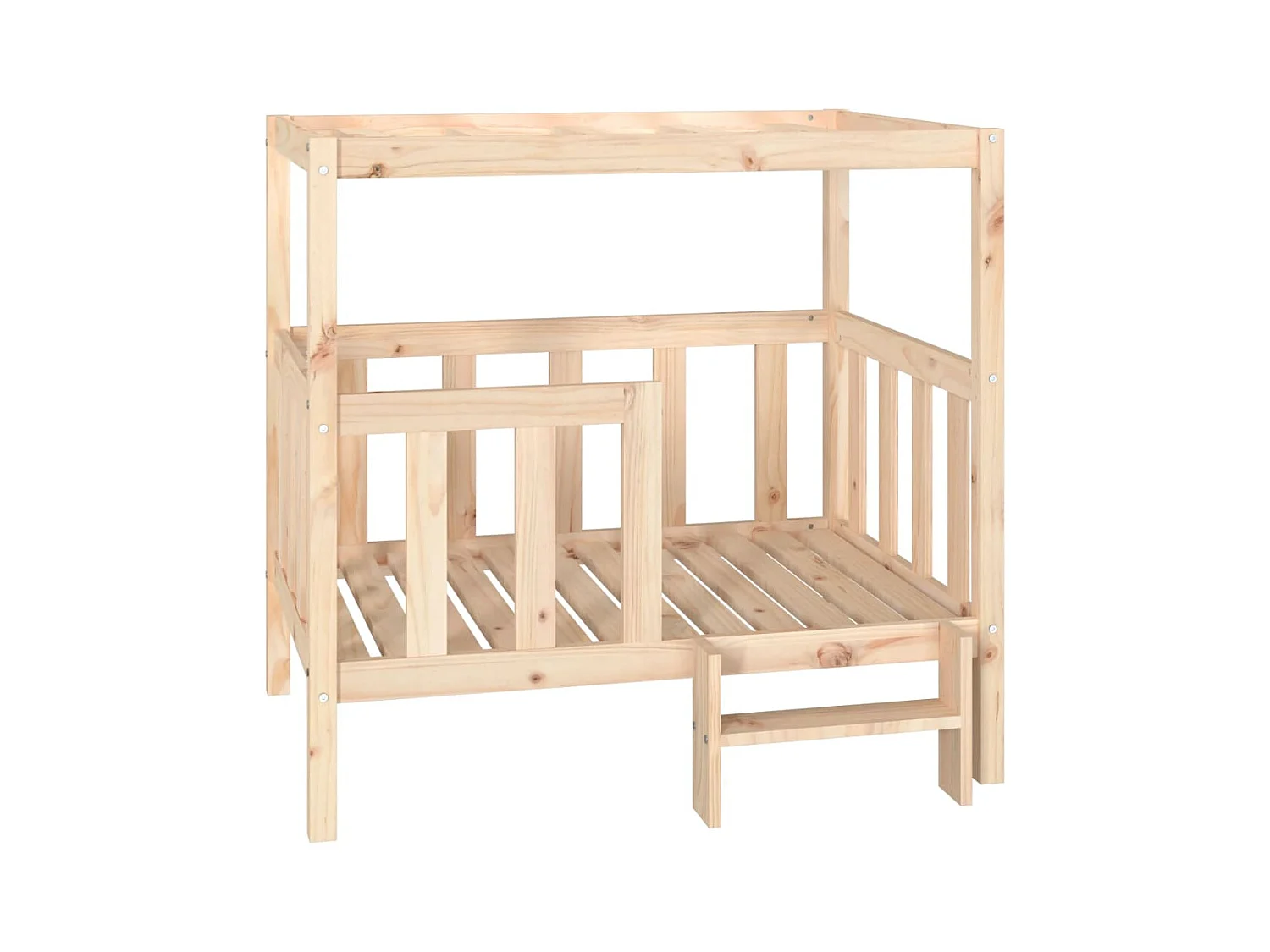 Cama para perros madera maciza de pino 105,5x83,5x100 cm