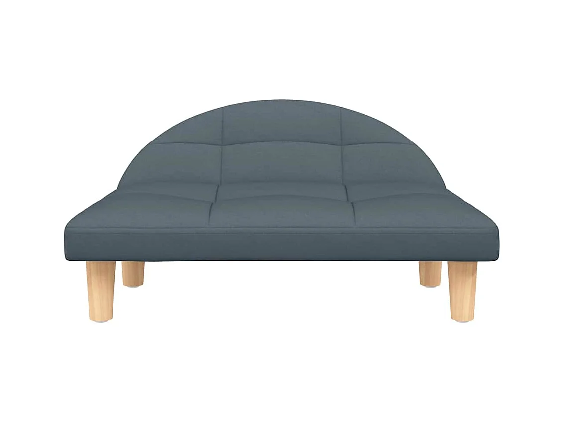 Cama para cães 70x52x30 cm tecido cinzento-escuro