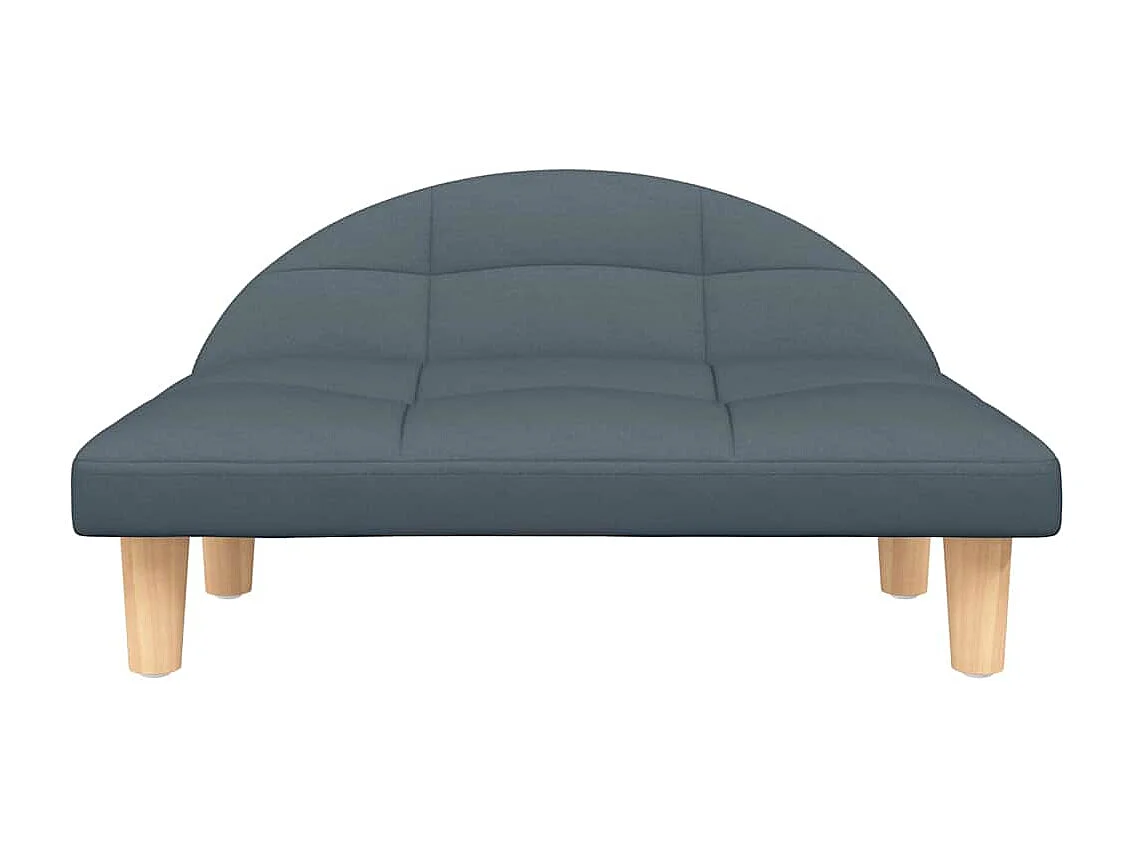 Lit pour chien gris foncé 70x52x30 cm tissu