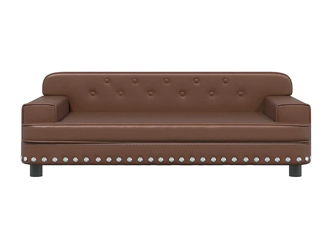 Lit pour chien marron 90x53x30 cm similicuir