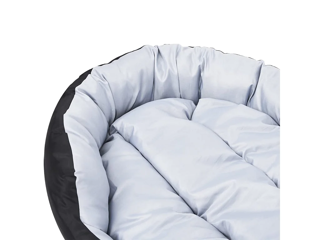 Coussin réversible lavable pour chien Gris et noir 85x70x20 cm