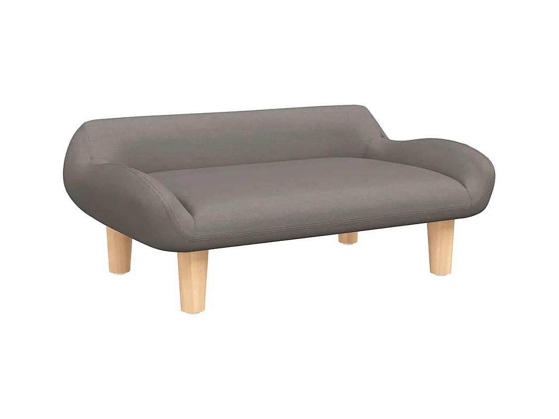 Cama para perros de tela gris taupe 70x40x24 cm
