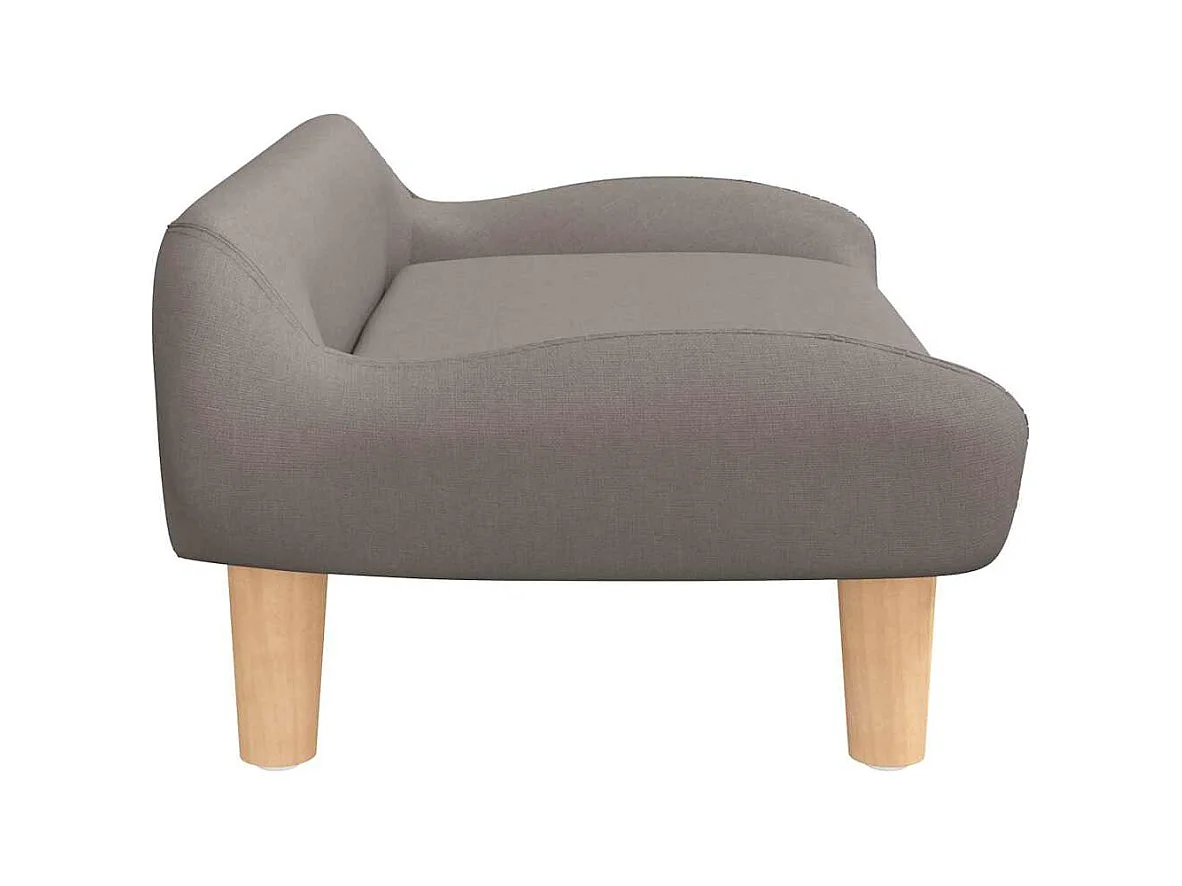 Cama para perros de tela gris taupe 70x40x24 cm
