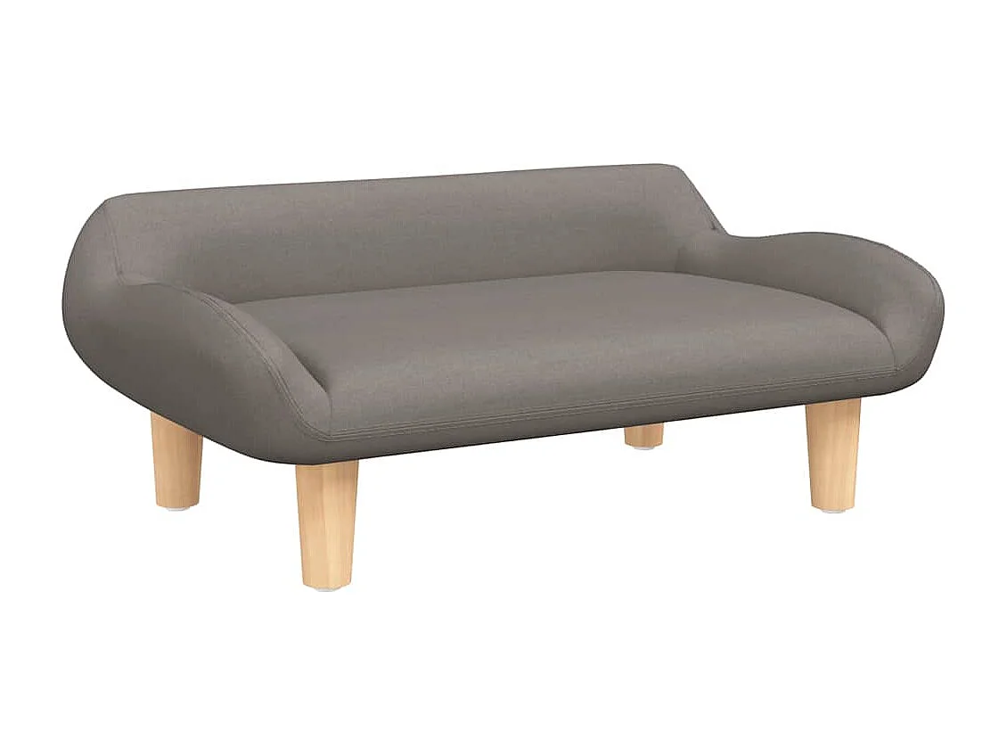 Lit pour chien taupe 70x40x24 cm tissu