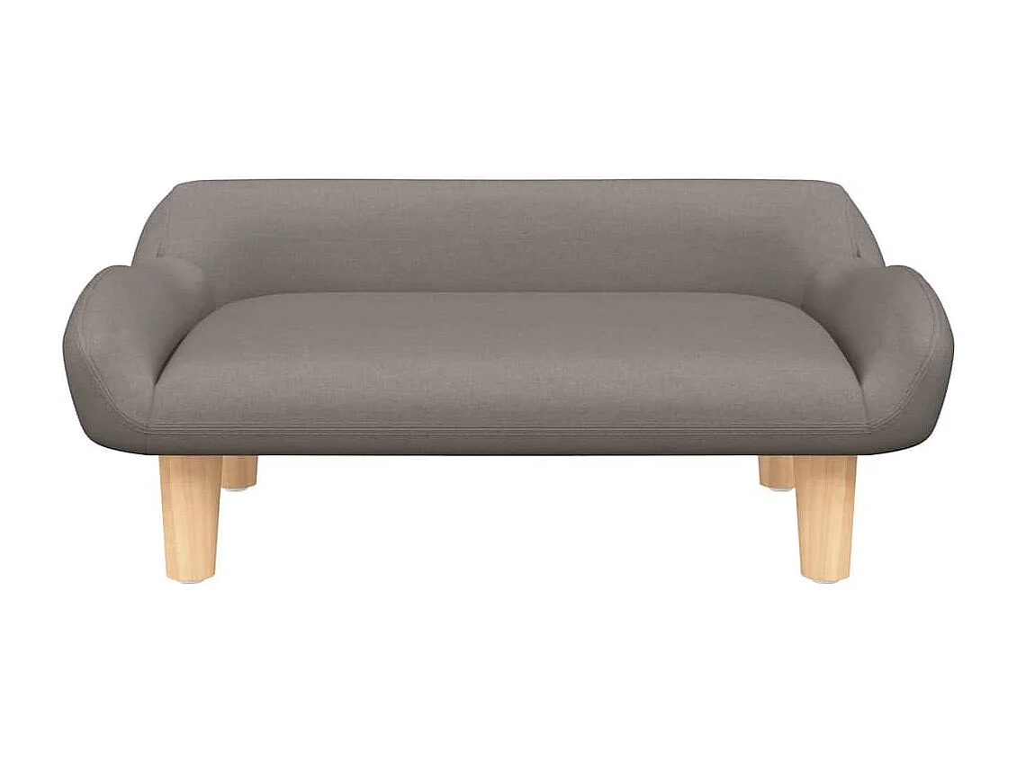 Lit pour chien taupe 70x40x24 cm tissu