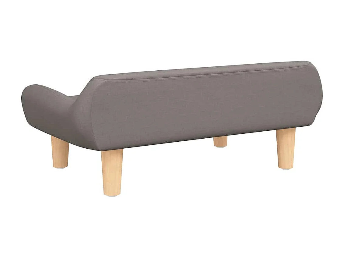 Lit pour chien taupe 70x40x24 cm tissu