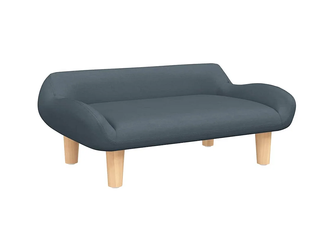Cama para cães 70x40x24 cm tecido cinzento-escuro