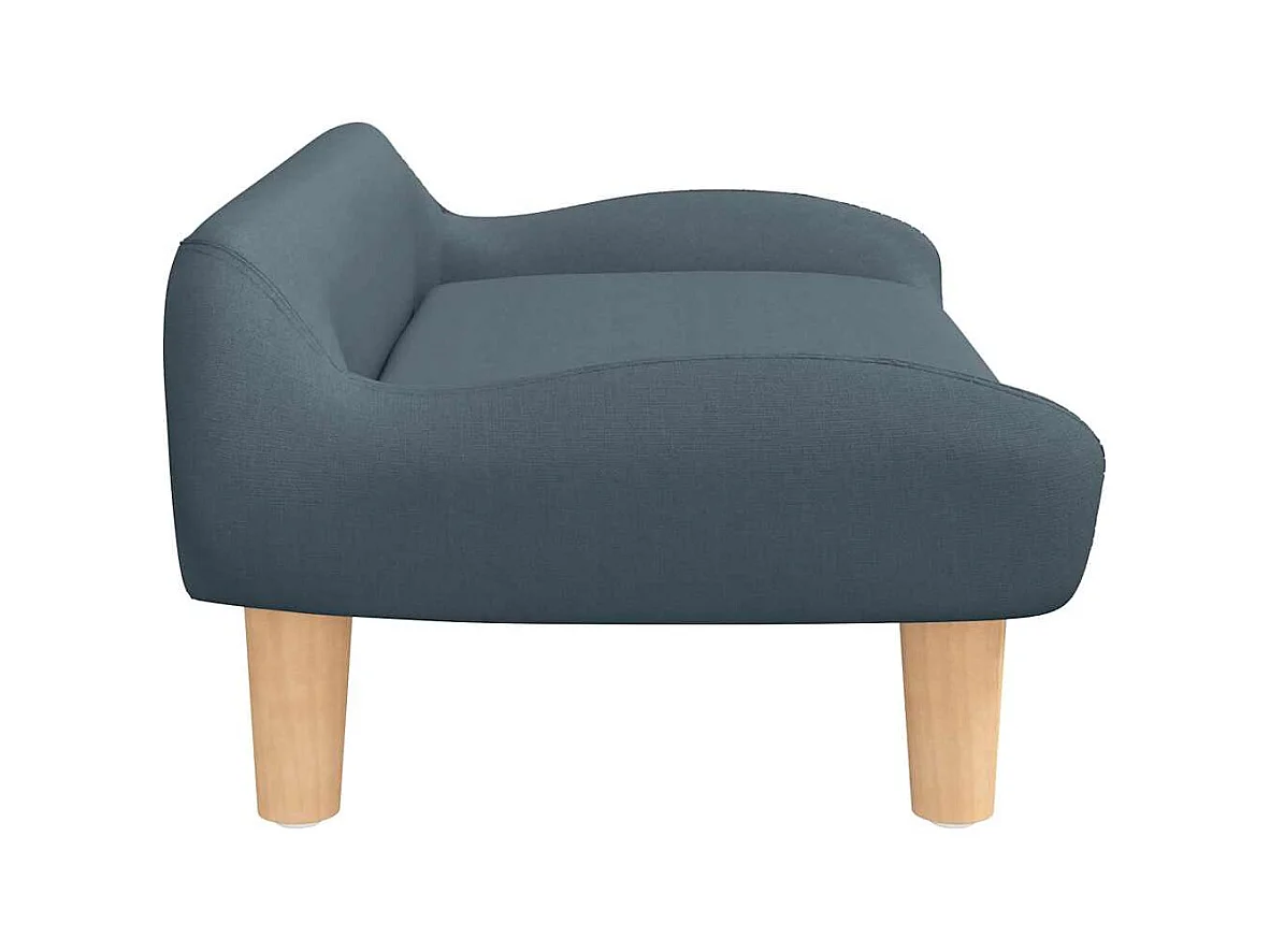 Cama para cães 70x40x24 cm tecido cinzento-escuro